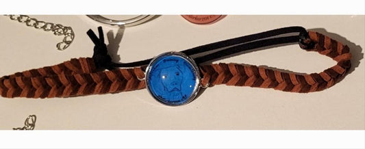 Geflochtenes Kunstlederarmband für die Bollerherzen